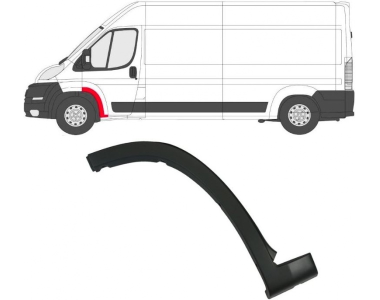 Süs Çıtası Ön Kapı Ön-Alt Sol (Antrasit Gri) | DUCATO-3/4 product-img